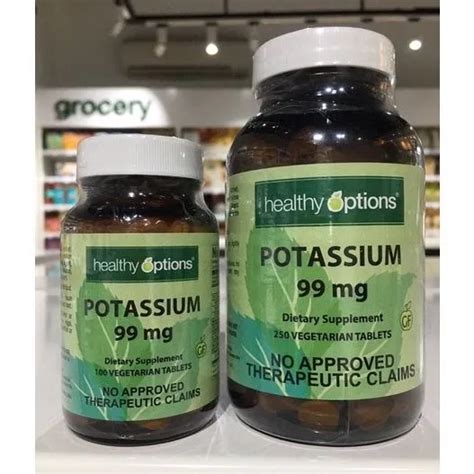 Healthy Options Potassium 99mg 100 Tablets.